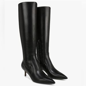 Size 8 - 🆕️ Franco Sarto Kesha Elegant Black Knee-High Leather High Shaft Boots